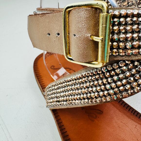 Free People Sunset Cruise Minimal Toe Ring Crystal Wrap Sandals Women's 40/9 - Picture 8 of 10